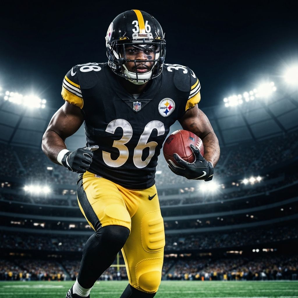 NFL running back with football